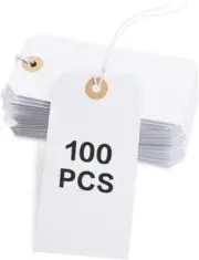 Ztowoto 100 Pcs Gift Tags ，Writable Blank Price Tags with String，12 * 6Cm Gif...