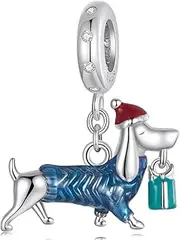 [DOYIS] Christmas Charms for Pandora Bracelets,925 Sterling Silver Santa Beads Charms,Christmas Day Gift Jewelry for Mom