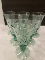 Studio Nova 6 Spanish Green Pressed Go Goblets Christmas Green Raised Tree