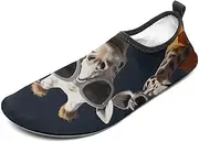 [BTCOWZRV] Water Shoes for Women Men Three Giraffes Wearing Sunglasses Water Sports Shoes Slip-on Breathable Lightweight Athletic Aqua Sock