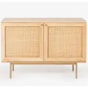 Martina Buffet Table Sideboard 100cm 2 Door Solid Mango Wood Storage Cabinet