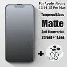 2x Tempered Matte Glass Screen Protector For iPhone 16 15 14 Pro Max PLUS Lens