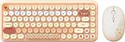 308i Pink Wireless Keyboard and Mouse Set, Retro Typewriter with Cute Gradient