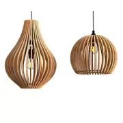 BROTHERHOOD laser-cut wooden lighting units