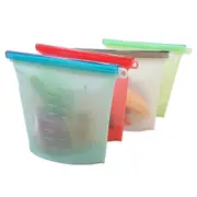 Silicone Food Pouches Reusable, Silicone Food Storage Pouches Compatible With Fruits Vegetables