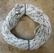 3/8" x 115 ft. White/Black Tracer Dac/Polyester Halyard, W/ S/S Snap Shackle