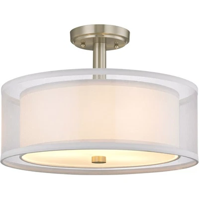 Dolan Designs 1275-09 Signature Semi-Flush Mount Satin Nickel