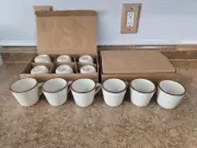 2 New REGO Cream & Speckled Coffee Mug Cups Vint. Diner Restaurant Ware C652-21