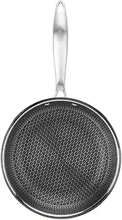 Stainless Steel Frying Pan, Nonstick Frying Pan with Fast and Even Heating, Sturdy Construction, Easy to, Elevate Your Cooking Experience, Suitable for Induction Cooktops (30cm)