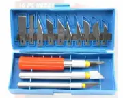 16 PC SET Arts & Crafts Hobby Knife & Razor Blade Kit Precision Cut & Trim NEW
