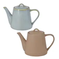 在飛比找PChome24h購物優惠-【YU Living】歐式陶瓷手作壓紋窯變釉茶壺 水壺 95