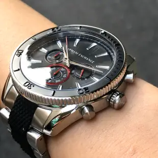 現貨 可自取 ARMANI EXCHANGE AX AX1813 亞曼尼 手錶 46mm 三眼 黑面盤 鋼錶帶 男錶女錶