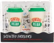 Friends Central Perk Miniature Coffee Cup Scented Mini Erasers 2 Pack, NEW