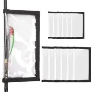 PFILERSO Fishing Lure Wraps 12PCS Clear See-Through PVC Fishing Lure Covers Prot