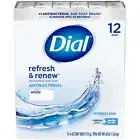 Dial White Antibacterial Soap 4 oz each 12 Bars