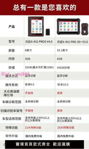 元征X431 PRO3S+汽車診斷儀保養復位檢測電腦故障檢測OBD行車電腦