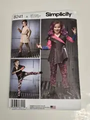 Costume Childs Warrior Adventure Sewing Pattern Simplicity 8241 Size 3-8 Uncut