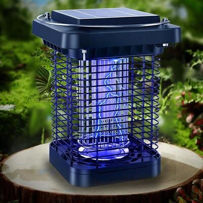 Solar Bug Zapper Outdoor Waterproof Lighting Fly Trap for Patio Camping Yard