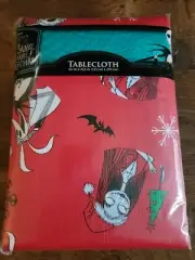 Nightmare Before Christmas RED tablecloth Peva plastic cloth back Rectangle New