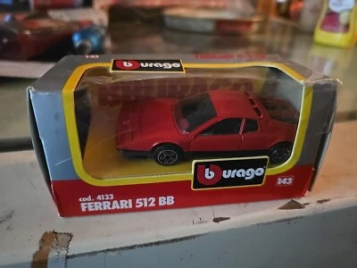 B Burago 4133 Ferrari 512 BB Univ. 1/43 Die-Cast Made in Italy Modeling Static