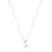 LUXURY LETTERS A INITIAL PENDANT SILVER