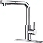 Kitchen Faucets with Pull down Sprayer, Chrome Commercial Kitchen Sink Faucet wi