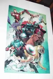 Avengers Poster #141 Iron Man Thor Captain America Lockjaw Zabu by Ig Guara