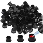 Tattoo Caps Cups with Base Disposable Pigment Cups Microblading Makeup Ink Caps