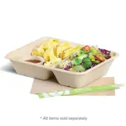 2 Compartment Bio Asian Takeaway Box (530/380ml) - NATURAL 500 pcs
