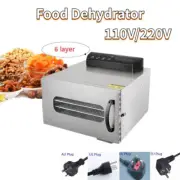 6 Trays Electric Food Dehydrator Machine Home Fruit Jerky Beef Meat Tea Dryer
