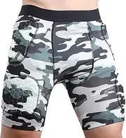 [Jellybro] Mens Padded Football Girdles Boys Youth Compression Shorts for Basketball Paintball Skating Rugby