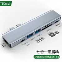 在飛比找momo購物網優惠-【OMG】7合1 typeC HUB集線器 USB/type