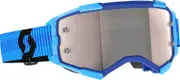 Scott Fury Chrome Motocross Goggles, black-blue for Men One Size Black Blue