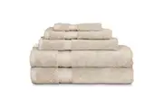 5pc Algodon St. Regis Cotton Bathroom Hand Bath Towel Face Washer Pack Stone