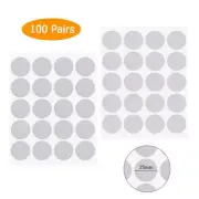 100 Pairs Dot Sticker Hook Loop with Snap Fastener Dot Sticker for Bags (25mm) A