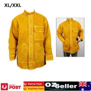 Cowhide Welding Jacket Coat Protective Coat For Men Soft Leather Welding Cloth