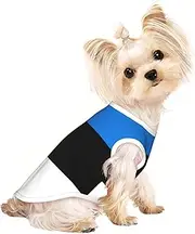 Flag of Estonia print Dog Shirts for Small Dogs Stretchy T-Shirts Lightweight Tank Top Sleeveless Striped Vest