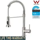 Kitchen Tap Pull Out Mixer Taps Brushed Nickel Sink Basin Faucet 360° Swivel Tap