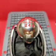 CHROME 6SP RED SPORT WEIGHTED SHIFT GEAR KNOB for FORD MUSTANG S550 V8 GT 2.3T S (for: Ford)