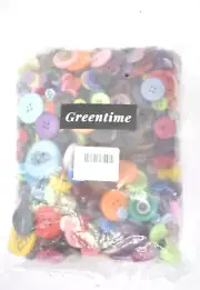Greentime 1500 Piece Round Resin Buttons Mixed Color Assorted Sizes DIY Set