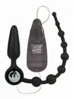 Black silicone anal vibrator ball dildo anal plug butt dilator sextoys
