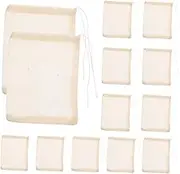 ULTECHNOVO 50Pcs Reusable Drawstring Cotton Strainer Bags Muslin Soup Bags for Herbs Spices and Tea Brewing Easy to Clean Boil for Home and Restaurant Use
