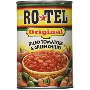 RO-TEL Canned Original, Diced Tomatoes and Green Chilies, 10 Ounce (8 Pack)