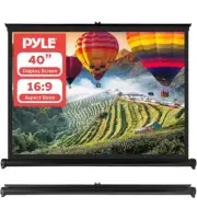 Pyle Portable Projector Screen - Mobile Projection Screen Stand, 40”