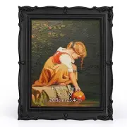 Vintage Picture Frame 8x10 Black, 8 by 10 Ornate Decorative Antique Frame