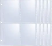 Pockets Binder Card Sleeves, 30 Pcs Double Sided 4 Pocket Trading Card Sleeves Pages for 3 Ring Binder, Clear Flexible Card Page Sleeves for Pokemon Cards, Sport Cards, Game Cards, Business Cards