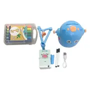 Interactive Educational Drawing Robot, 100 Drawing Cards,Intelligent Drawing Robot, Early Educational Drawing Robot Blue