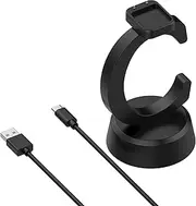 AWADUO Compatible with Huawei Band 10 Replacement Smartwatch Charging Dock Stand with Cable Type C Extension Cord Charger Cables, Compatible with Rossini 2i Watch Accessories(Black,1m/3.3ft)