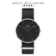 Daniel Wellington 手錶 Classic Cornwall 40mm寂靜黑織紋錶-兩色任選(DW00100148 DW00100149)/ 銀框