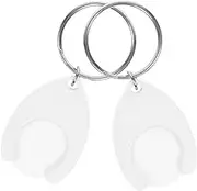 WEKAMOS 2pcs Metal Keychain Tokens for Shopping Trolley Practical Token Keyring Pendant Compact Elegant Shopping Cart Keychain Decoration for Family Friends